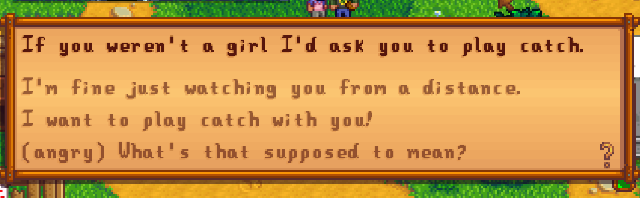 Gendered Language in Stardew Valley